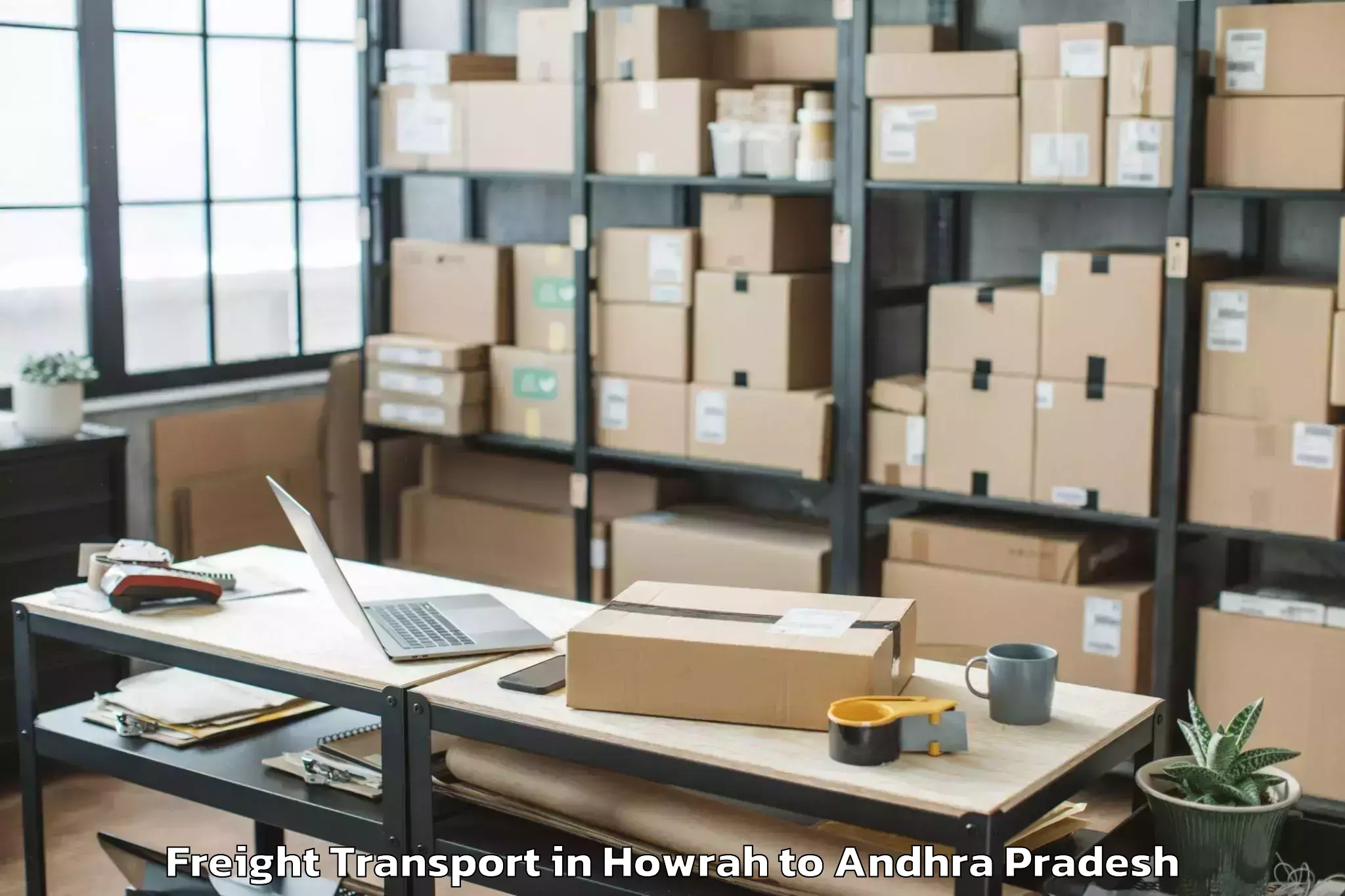 Top Howrah to Konthamuru Freight Transport Available